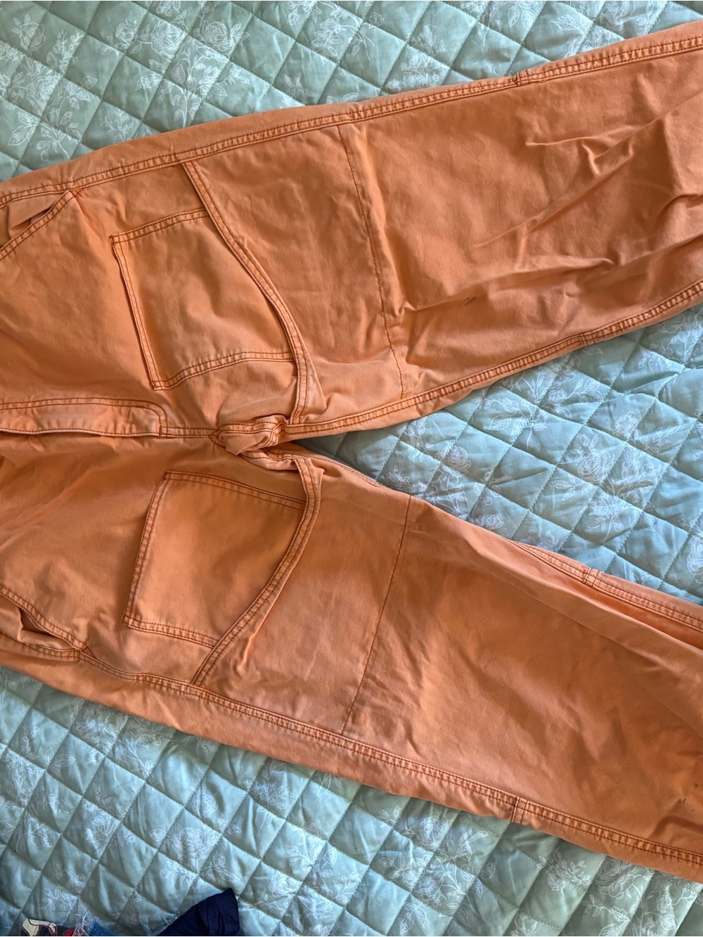 BDG Orange Cargo Jeans